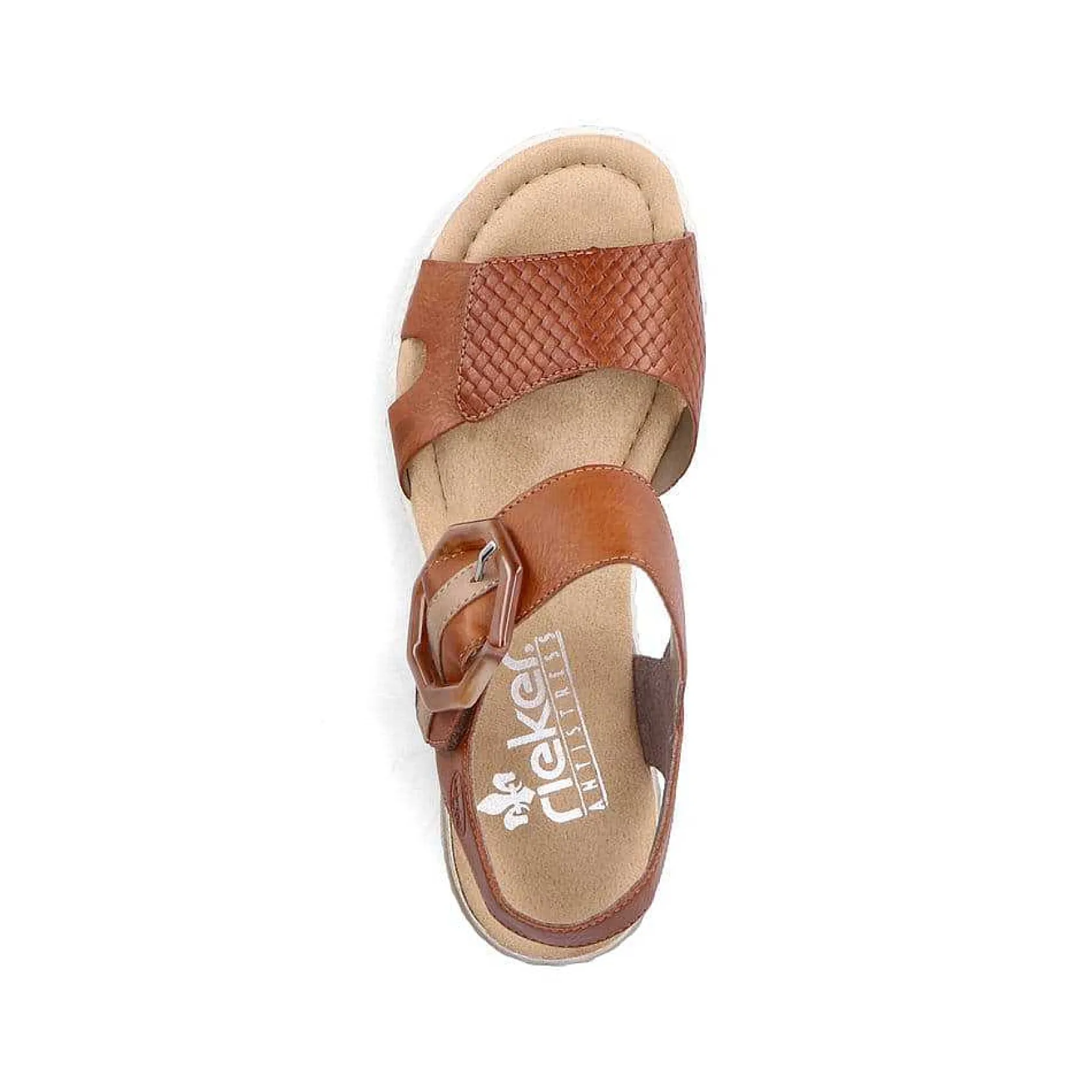Rieker Heeled Shoes-Women'S Wedge Sandals Chestnut Brown