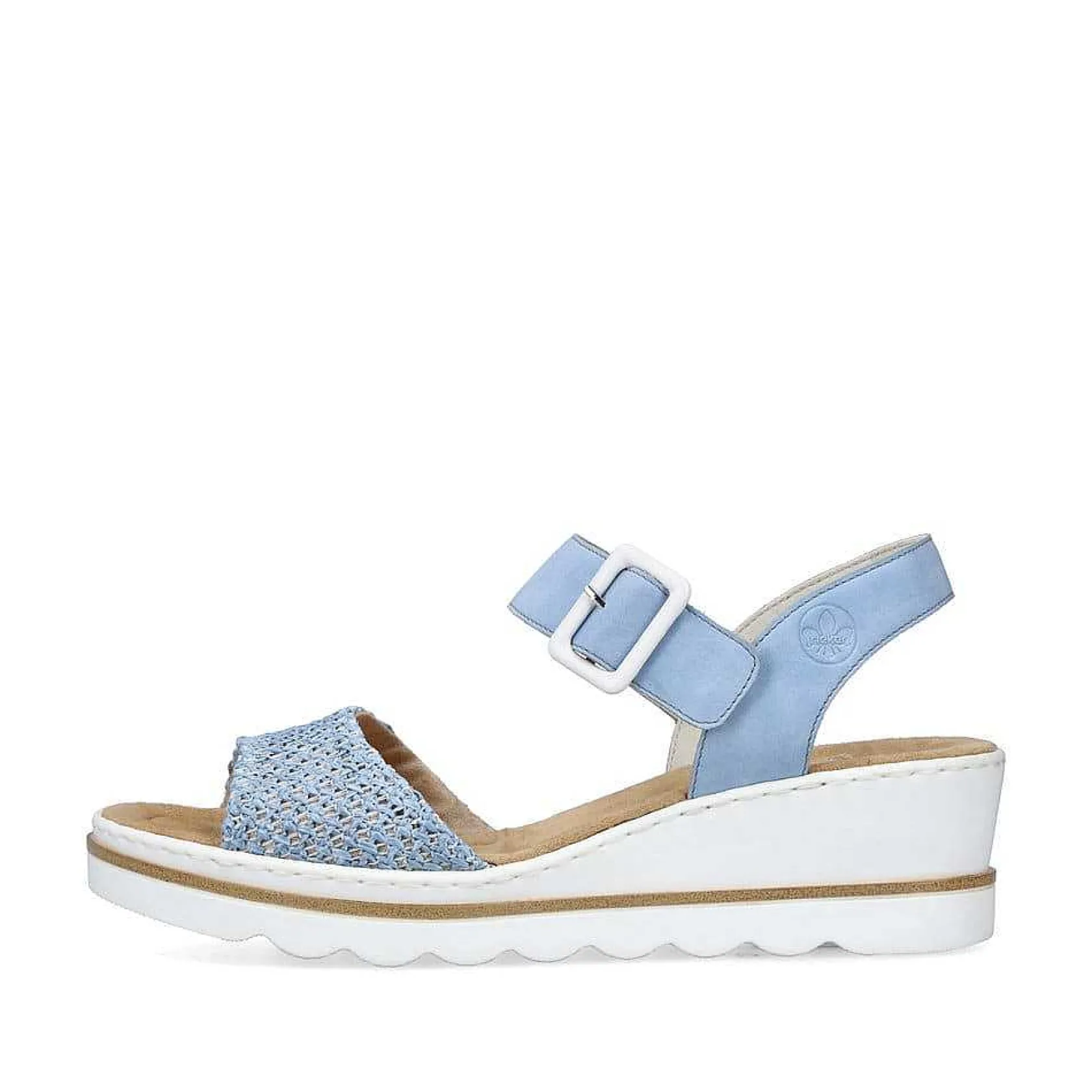 Rieker Heeled Shoes-Women'S Wedge Sandals Sky Blue
