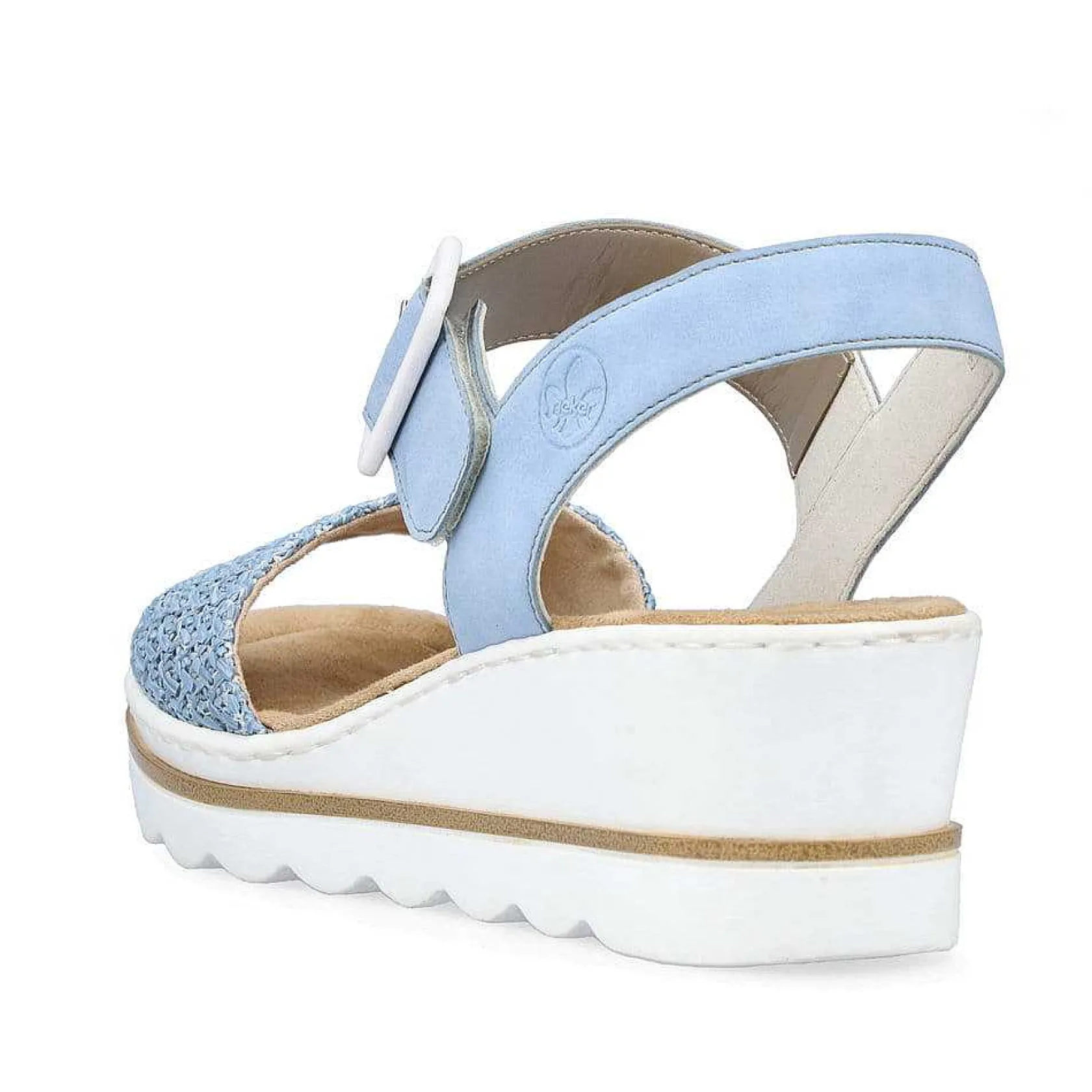 Rieker Heeled Shoes-Women'S Wedge Sandals Sky Blue