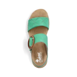 Rieker Heeled Shoes-Women'S Wedge Sandals Leaf Green