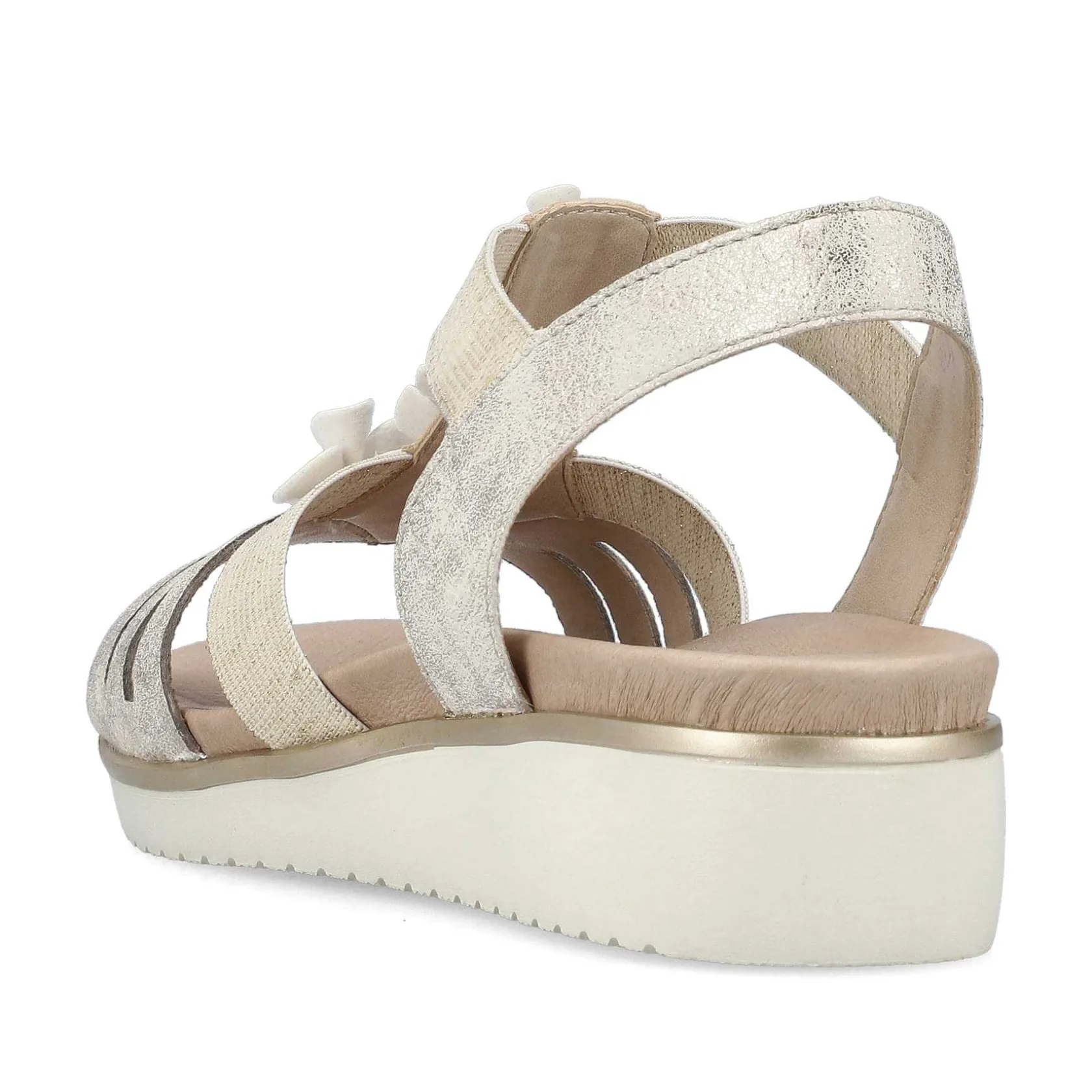 Rieker Heeled Shoes-Women'S Wedge Sandals Light Beige