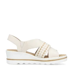Rieker Heeled Shoes-Women'S Wedge Sandals Light Beige