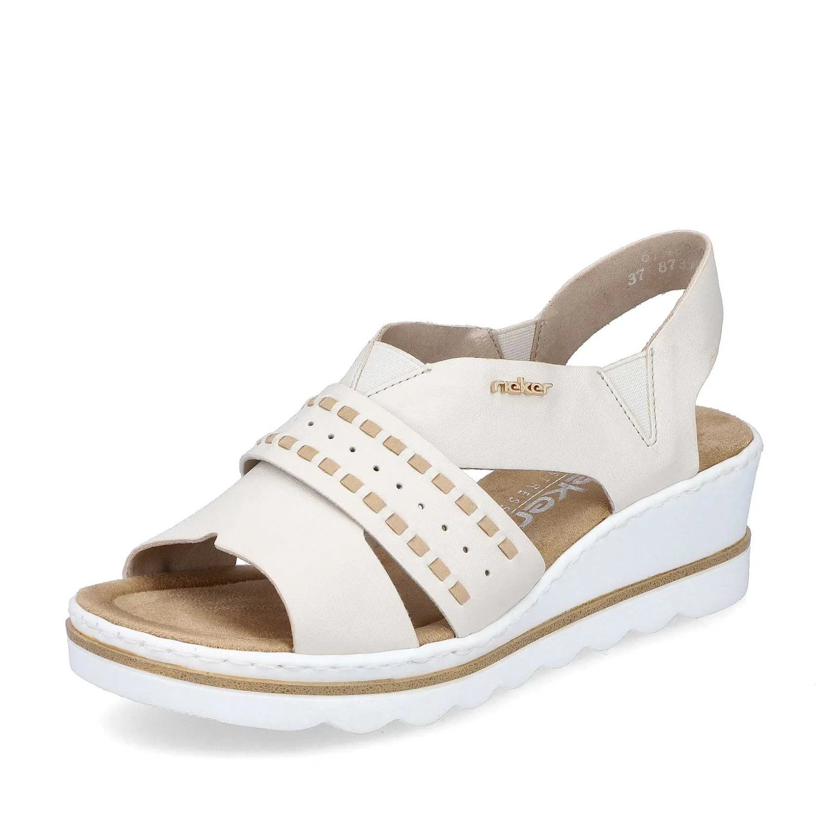 Rieker Heeled Shoes-Women'S Wedge Sandals Light Beige